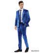 Tazio Men's 2pc Skinny Fit Velvet Suit - Solid Color