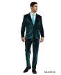 Tazio Men's 2pc Skinny Fit Velvet Suit - Solid Color