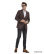 Tazio Men's Classic Fashion Sport Coat - Plaid Pattern