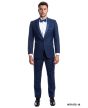 Bryan Michaels Men's 2pc Slim Fit Tuxedo - Satin Lapel with Trim