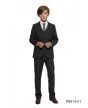 Perry Ellis Boy's 3 Piece Suit - Windowpane Pattern