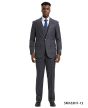 Stacy Adams Men's 3 Piece Windowpane Hybrid Suit - 8 Button Vest