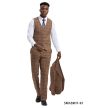 Stacy Adams Men's 3 Piece Hybrid Suit - Sharp Windowpane