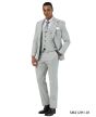 Stacy Adams Men's 3 Piece Hybrid Fit Suit - Crisp Windowpane Pattern