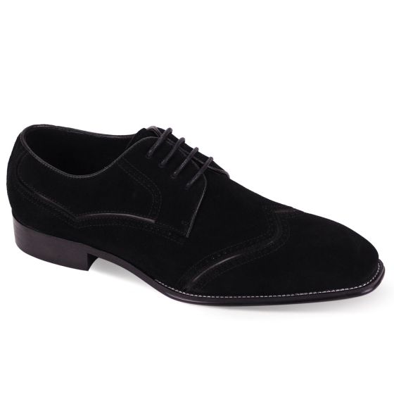 CCO Men's Suede Dress Shoe - Perforated Design