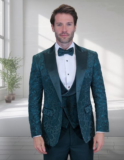Statement Men's Modern Fit Tuxedo - Deep Peak Lapel