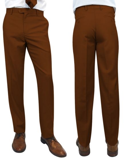 Statement Men's Modern Fit Pants - Flat Front Slacks