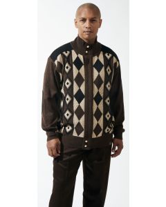 Silversilk Men's Sweater - Diamond Stripe