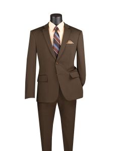 CCO Men's Outlet 2 Piece Slim Fit Suit - Adjustable Waistband