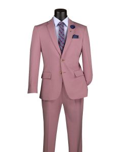 Vinci Men's 2 Piece Slim Fit Suit - Adjustable Waistband