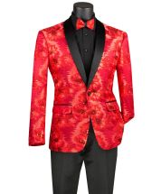 Vinci Men's Slim Fit Sport Coat - Tone on Tone Accents