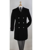 John Knight Men's 3/4 Length Top Coat - Double Breasted
