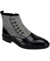 Giovanni Men's Leather Dress Boot - Wool Felt Accent