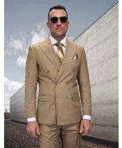 Statement Men's 2 Piece 100% Wool Fashion Suit - Bold Color