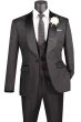 Vinci Men's 3 Piece Wool Feel Slim Fit Tuxedo - Jacquard Fabric