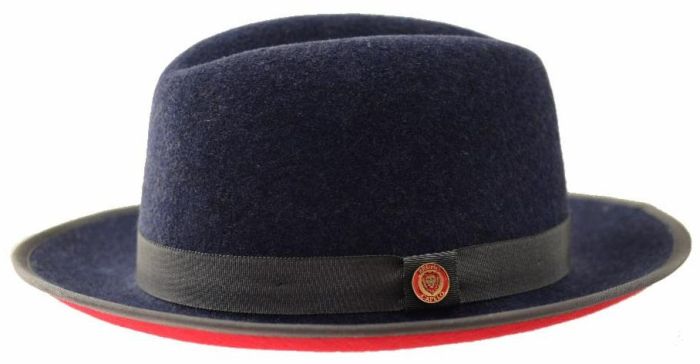 Bruno Capelo Men's Fedora Style Wool Hat - Red Bottom Hats
