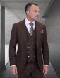 Statement Men's 3 Piece 100% Wool Fashion Suit - Bold Colors