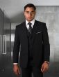Statement Men's 3 Piece 100% Wool Suit - Solid Color 