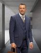 Statement Men's 3 Piece 100% Wool Tweed Fashion Suit - Plaid Pattern