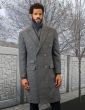 Statement Men's Full Length 100% Wool Top Coat - Double Breasted