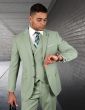Statement Men's 100% Wool 3 Piece Suit - Bold Solid Colors